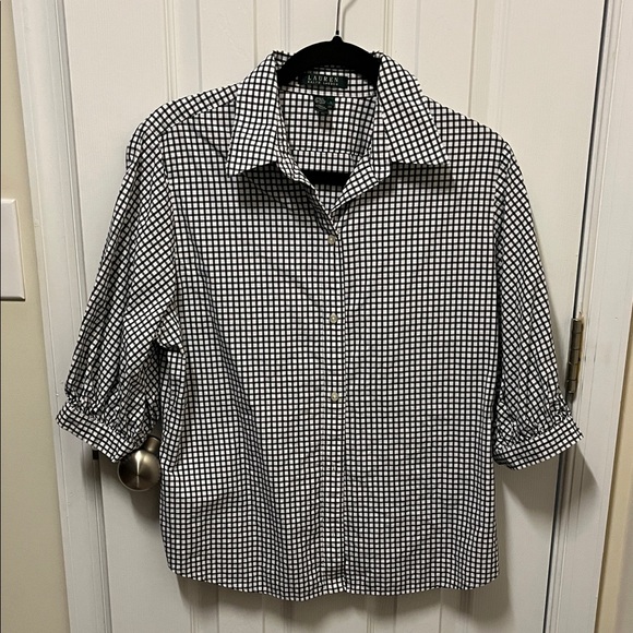 Ralph Lauren Monochrome Checkered Shirt - Picture 1 of 5